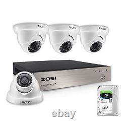 1080P CCTV Camera Systems, 5MP Lite 4 Channel DVR with 1TB Hard Drive, 4X
