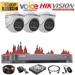 1080P Hikvision CCTV Security Audio Camera System Outdoor Full HD 4CH 8CH DVR UK