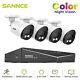 1080p Sannce Cctv Camera System Full Color Night Vision Security 8ch H. 264+ Dvr