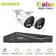 1080p Sannce Cctv System 4ch H. 264+ Dvr Security Camera Full Color Night Vision