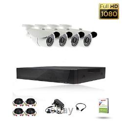 1080p Outdoor Home Security Camera System Nightvision Cctv Wired 4ch 5mp Dvr Kit