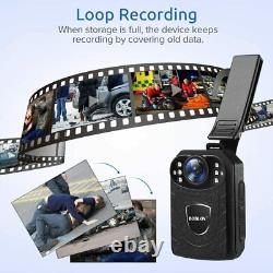 1296P Body Wearable Camera 8-10Hours Recording Police Body Cam Night Vision DVR