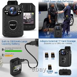 1296P Body Wearable Camera 8-10Hours Recording Police Body Cam Night Vision DVR