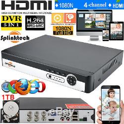 16/8/4CH CCTV DVR Digital Video Recorder 1080N AHD TVI HDMI BNC With 1TB 2TB HDD