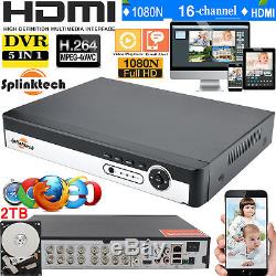 16/8/4CH CCTV DVR Digital Video Recorder 1080N AHD TVI HDMI BNC With 1TB 2TB HDD