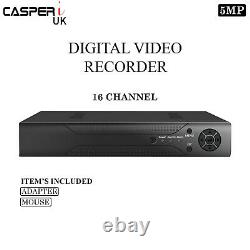 16 Channel 5MP CASPERi CCTV DVR Recorder HDMI/VGA 1920P for Home Secutiy System