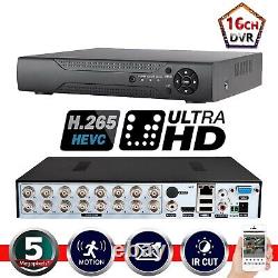 16 Channel DVR 5MP Ultra HD Digital CCTV Video Recorder AHD 1920P VGA BNC HDMI