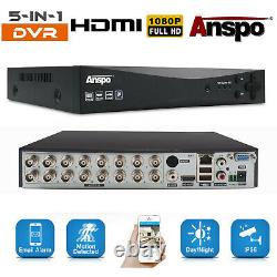 16 Channel Smart CCTV DVR System Recorder Full HD 1080P Home/Office Security UK