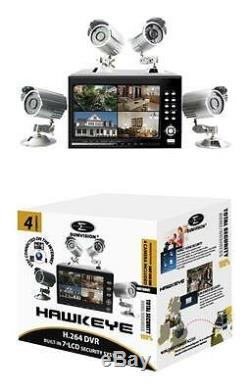 1TB CCTV SECURITY SYSTEM 4 x CAMERA DVR RECORDING WITH MONITOR for HOME OFFICE
