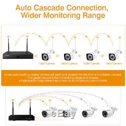 1TB HDD 1080P Wireless CCTV Home Security IP Camera System 8CH DVR NVR Recorder