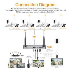 1TB HDD 1080P Wireless CCTV Home Security IP Camera System 8CH DVR NVR Recorder