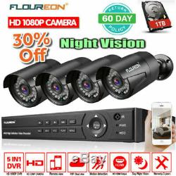 1TB HDD 8CH 1080P 5IN 1 DVR Recorder 3000TVL CCTV Outdoor Security Camera System