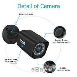 1TB HDD CCTV 4CH 1080P DVR Recorder 3000TVL Home Outdoor Security Camera System