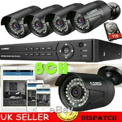 1TB HDD CCTV 8CH 19201080P DVR Recorder 3000TVL Outdoor Security Camera System
