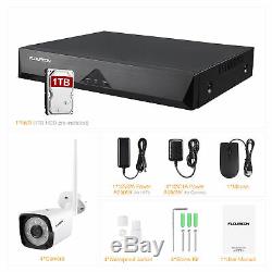 1TB HDD Wireless 1080P DVR Recorder 3000TVL IP Camera CCTV Home Security System