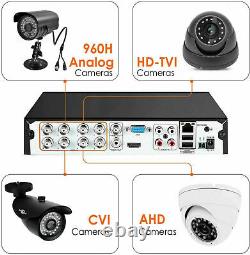 2MP 8CH Smart Surveillance CCTV DVR Video Recorder Camera 4in1 AHD TVI CVI CVBS