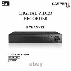 2MP CCTV DVR 4 Channel AHD 1920P Digital Video Recorder H. 265 VGA HDMI BNC UK