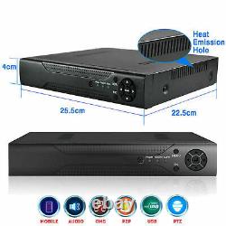 2MP CCTV DVR 4 Channel AHD 1920P Digital Video Recorder H. 265 VGA HDMI BNC UK