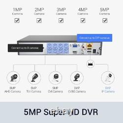 2TB ANNKE 5MP Lite 8CH DVR Video Recorder Remote Home Security CCTV Camera 24/7