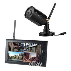 2X Digital Wireless CCTV Camera with 7'' LCD Monitor DVR Record Home Security UK