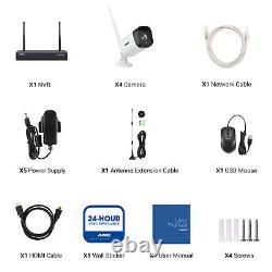 3MP ANNKE Wireless CCTV Camera System 8CH 5MP NVR Audio In Outdoor Security Kit