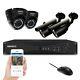 4ch 1080p Dvr Recorder With 4 Hd 2mp Home Outdoor Ir Security Camera Cctv System