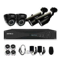 4CH 1080P DVR recorder with 4 HD 2MP Home Outdoor IR Security Camera CCTV System