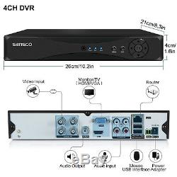4CH 1080P HD DVR Recorder 3000TVL Night Vision Home CCTV Security Camera System