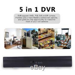 4CH 5MP CCTV DVR Recorder 4K HD Outdoor Home Surveillance Security Camera System