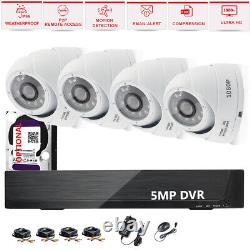 4CH 5MP DVR +4X FullHD 1080P CCTV Security Camera System Outdoor Nightvision Kit