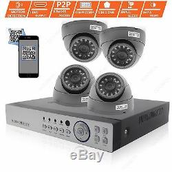 4CH CCTV DVR Record 2.4MP 1080p Kamera IR-CUT Heim Sicherheits System Set 4
