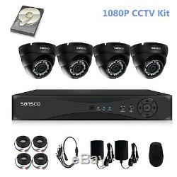 4CH DVR Recorder with 1080P Waterproof Metal CCTV Camera Security System kit 1TB