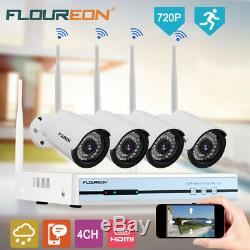 4CH Wireless 1080P CCTV DVR Recorder Outdoor WIFI Video Security Camera System