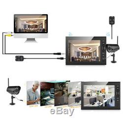 4CH Wireless CCTV 1080P DVR Kit WIFI IP Camera Security Video Recorder NVR