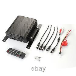 4Ch Car Mobile DVR Video Recorder +4 Cable HD Camera Support 2.5 Hard Drive HDD