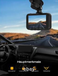 4K 2160p Autokamera Dashcam Dual Lens Auto DVR Recorder Nachtsicht Park Monitor