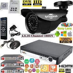 4/8/16CH CCTV DVR 2.4MP Camera 1080P Night Vision Video Home Security System Kit