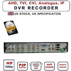 4/8/16 Ch CCTV Video Recorder HD 1080P NVR AHD TVI CVI DVR Home Security System