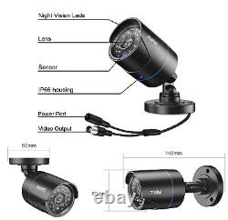 4 Camera CCTV System 2MP 1080P HD 4CH DVR Home Outdoor Security with Hard Drive