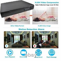 4 Channel 5MP CCTV SYSTEM DOME AHD 1920P NIGHT VISION IN/OUTDOOR CAMERAS HDMI UK