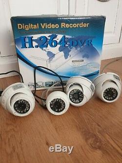 4 Channel CCTV DVR Network Video Recorder Camera D1 H264 1TB