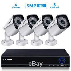 5MP 4K 1920P 4CH 5 in 1 DVR Recorder CCTV Camera System Home Security IR Night