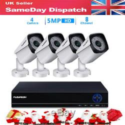 5MP 4K 1920P 8CH 5 in 1 DVR Recorder Outdoor CCTV Camera System Home Security IR