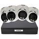 5mp 8 Channel Dvr & 4 X Full-colour View Turret Cameras With Mic Cctv Kit White