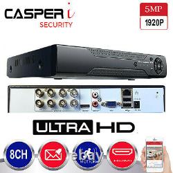 5MP CCTV 8CH DVR 1920P Ultra HD 4in1 Video Recorder Surveillance System P2P HDMI