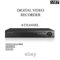 5MP CCTV 8 Channel Ultra HD AHD 1920P DVR Digital Video Recorder VGA HDMI BNC UK