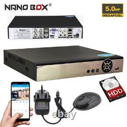 5MP CCTV DVR Box 4 Channel Video Recorder With 1TB Hard Drive HDMI HOME System