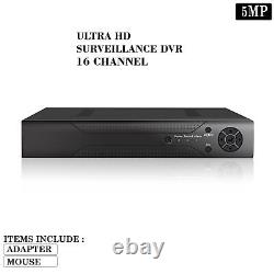 5MP CCTV DVR Recorder 4/8/16 Channel HD 4K 1080P H. 265+ For Home Secutiy System
