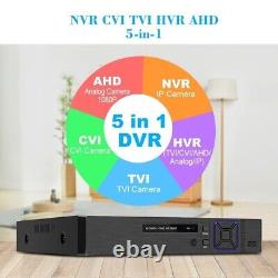 5MP CCTV DVR Recorder 8 Channel Hybrid P2P 8CH AHD HD 4K 1080P VGA HDMI BNC UK