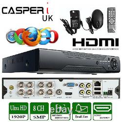 5MP DVR 8 Channel CCTV DVR AHD 1920P Digital Video Recorder VGA HDMI BNC UK